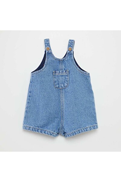 KIABI شورت دونغري مع جيب على الصدر باللون الأزرق