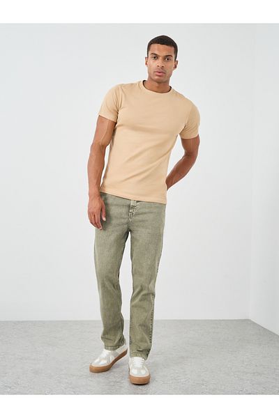 Styli Mid Rise Overdyed Jogger Fit Jeans with Drawstring