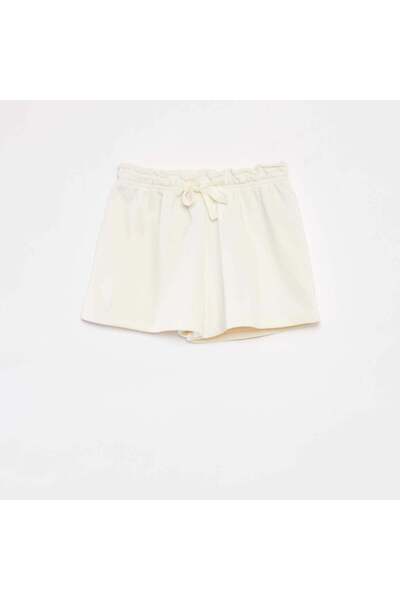 KIABI Plain sweatshirt fabric shorts WHITE