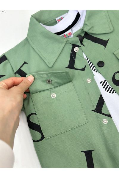 YEDİLALE Gabardine Triple Summer Men's Shorts Suit [3\10 Age Range]