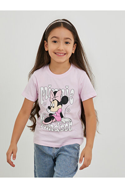 Styli Girls Minnie Mouse Print Short Sleeve Oversized T-Shirt