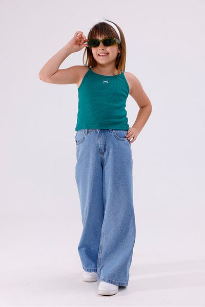 GİYİCEM TEKSTİL Girl's Spreading Stone Girl's Jeans 2208