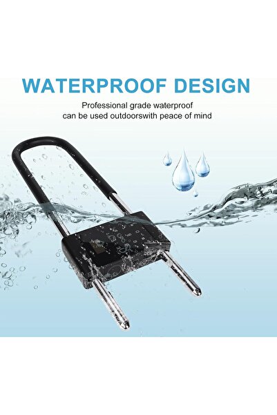 UanTii قفل تويا بلوتوث على شكل حرف U، قفل باب زجاجي للمكاتب 5 في 1