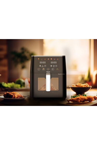 Arshia Cyclone Air Fryer 7.5L Capacity, Visible Window, Oil-Free Cooking with Rapid Air Technology