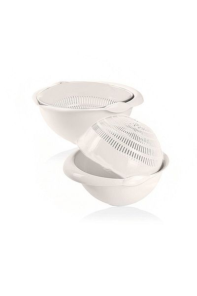 Mutfak Köşesi Nido 360 Degree Rotatable Multi-Purpose Pasta and Vegetable Strainer - Double Chamber Design
