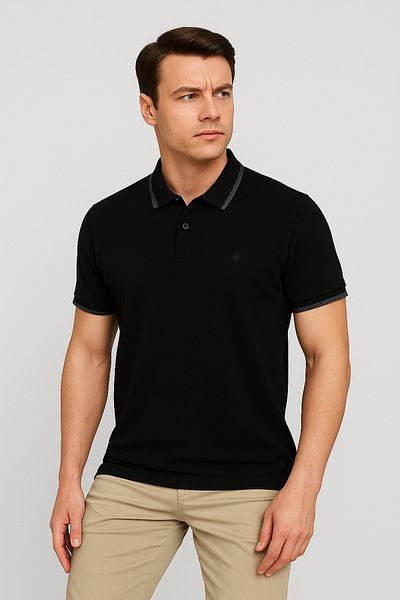 UOMOPARK ΑΝΔΡΙΚΟ T-SHIRT 2118 PREMIUM ΡΙΓΕΣ POLO LAPEL REGULAR FIT
