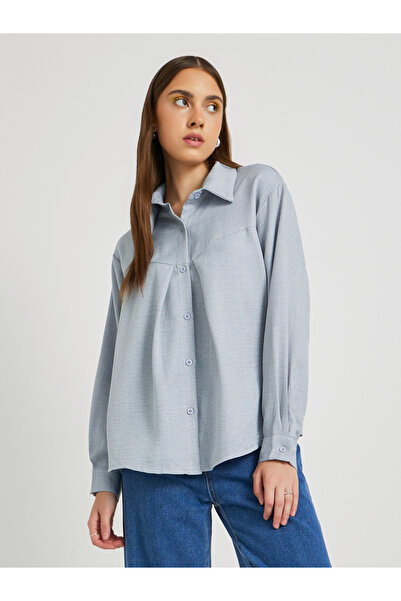 Styli قميص سادة بياقة مطوية