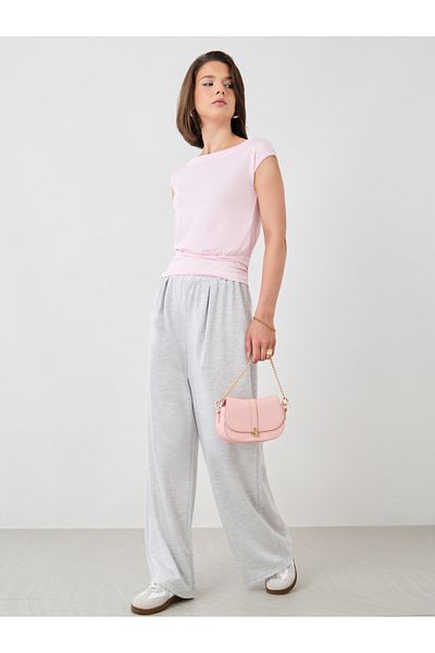 Styli Solid Inverted Pleated Loose Fit Joggers