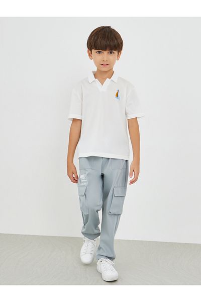 Styli Embroidered Polo Neck Short Sleeve T-Shirt