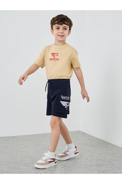 Styli Snoopy Graphic Print Shorts with Drawstring