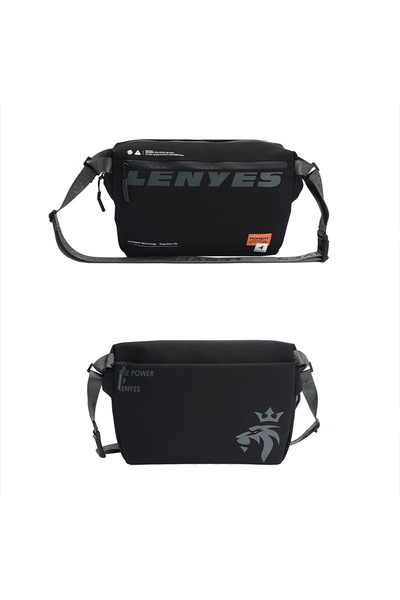 Lenyes Lb594 Innovator Crossbody Series Magnetic Buckle 500D Waterproof Fabric Shoulder Bag Black