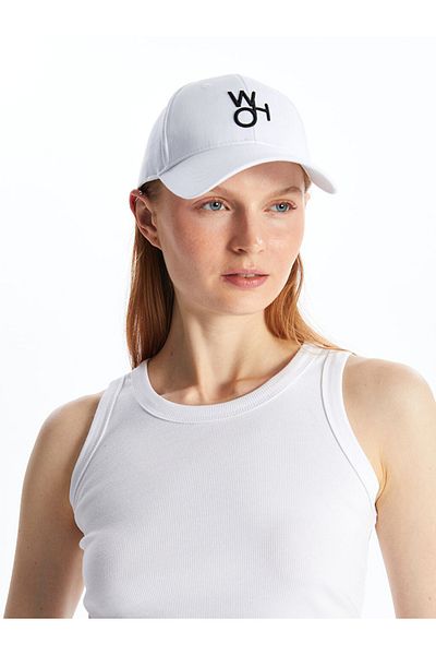 LC Waikiki Lcw Accessories Women's Cap Hat with White Text Embroidery