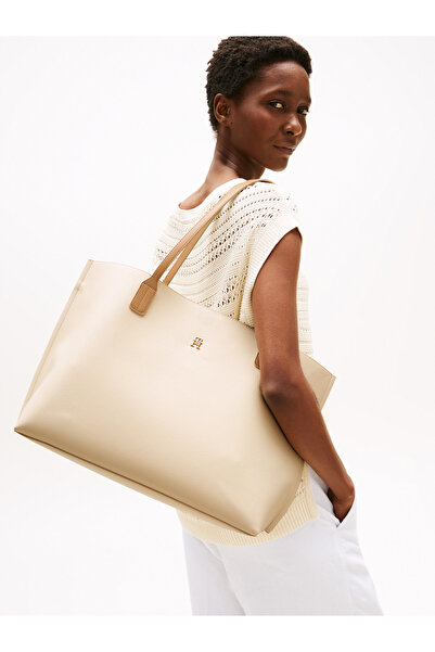Tommy Hilfiger Th Distinct Kadın Bej Tote