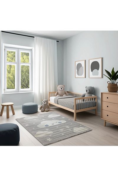 Alkaffary Al-Qafari Lavita Carpet for Children, Cream-Beige