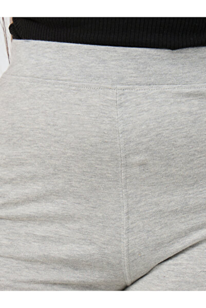 Styli Girls Grey Solid Elasticated Waistband Flared Leggings