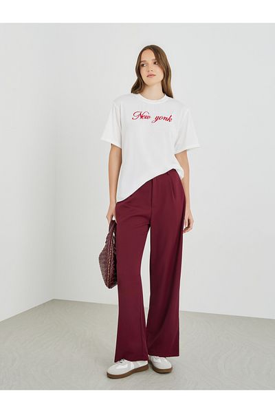 Styli Embroidered Slogan Regular Fit T-Shirt