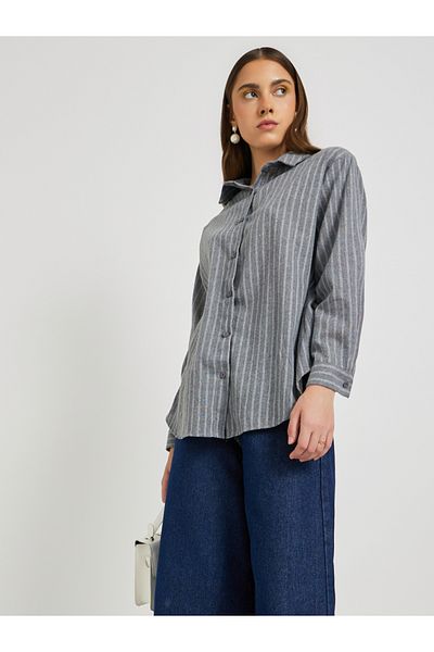 Styli Striped Spread Collar Regular Fit Shirt