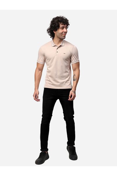 Stylox By Styli Tipped Short Sleeve Regular Fit Polo T-Shirt