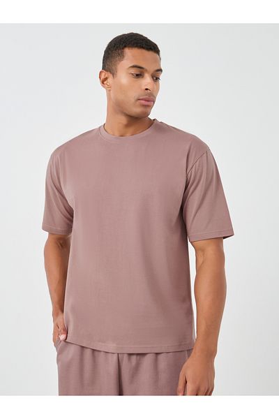 Styli Cotton Rich Oversized T-Shirt with Crew Neck