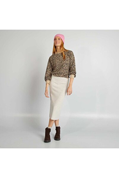 KIABI Knitted tube skirt BEIGE
