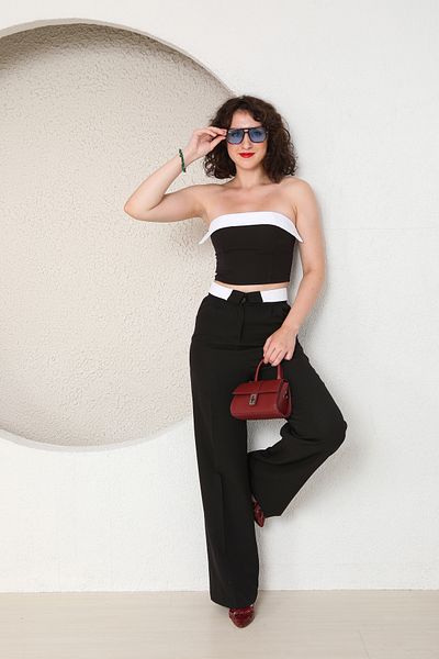 stcococix since 1990 2-Piece Clop Set Bottom- Top Byeaz Striped Pants Height 113 cm