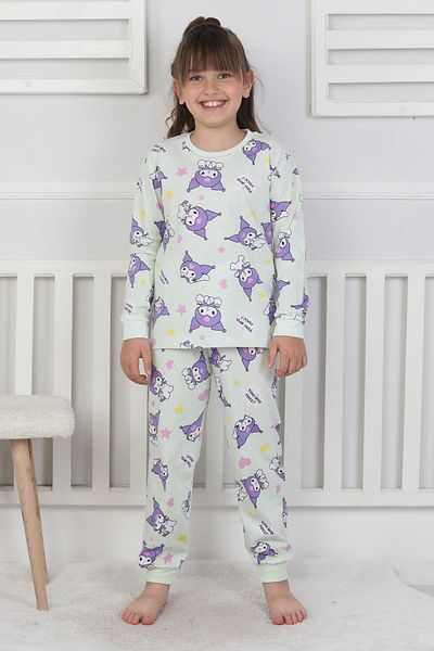 ZUZUNGA You Aro Rocc Kuromi Patterned Girl's Pajama Set