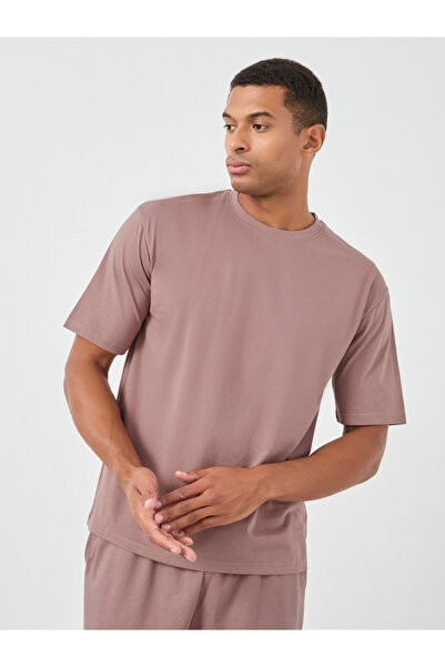 Styli Cotton Rich Oversized T-Shirt with Crew Neck