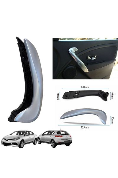 ZETOTO Fluence Megane 3 Door Door Inner Handle Grip Matte Chrome Lower and Upper Part Right Side 809600017R