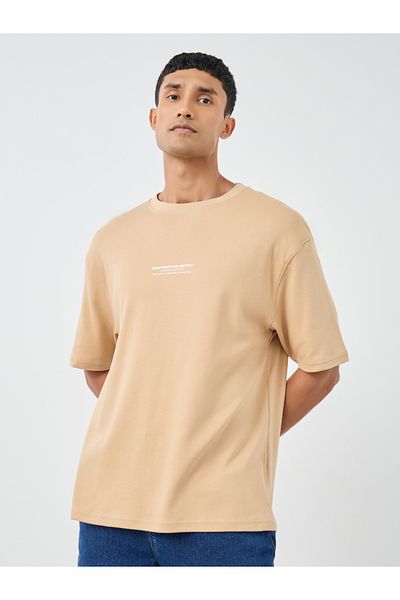 Styli Slogan Print Round Neck T-Shirt