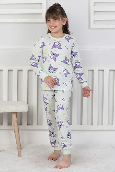 ZUZUNGA You Aro Rocc Kuromi Patterned Girl's Pajama Set