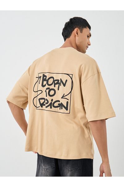 Styli Graphic Print Applique Boxy Fit T-Shirt