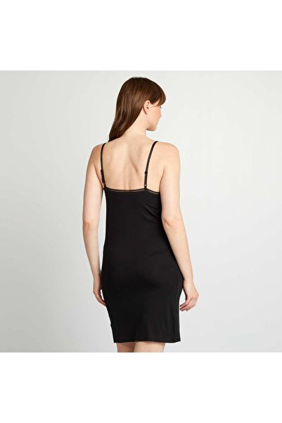 KIABI Short lace nightdress BLACK