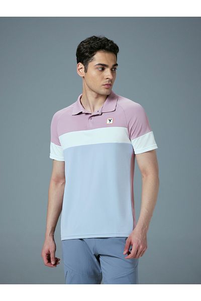 Technosport By Styli Color Block Short Sleeve Slim Fit Polo T-Shirt