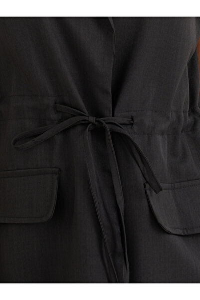 Keenly By Styli Solid Drawstring Waist Sleeveless Blazer