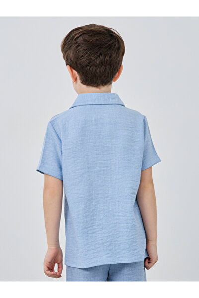 Styli Buttoned Short Sleeve Linen Shirt