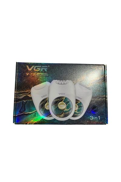 K KATHODE Epilator Vgr V-736, 3 In 1 With Stainless Steel Blades, K Kathode