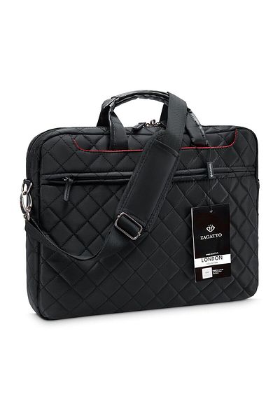 zagatto Elegant women’s laptop bag 15.6”, black, shock-absorbing, business-ready, ZG112