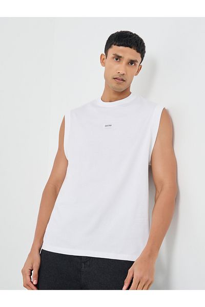 Styli Woven Badge Detail Tank Top