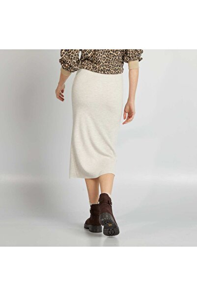 KIABI Knitted tube skirt BEIGE