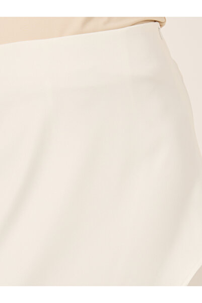 Styli Solid Wrap Overlay Wide Leg Pants with Side Zip