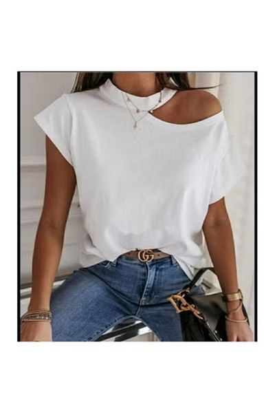 Generic White One Shoulder Blouse