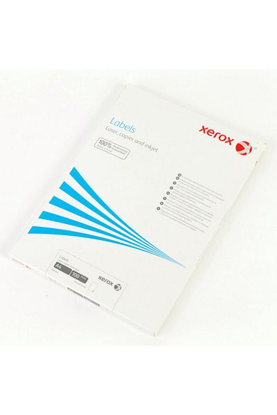 Xerox 100 Xerox Self-adhesive Labels 65/A4, 38.1 x 21.2 mm, Rounded Corners, White