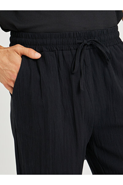 Take Two By Styli Men Black Solid Drawstring Waist Pocket Detail Relaxed Fit Pants