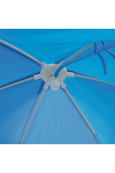 Intex Canopy Metal Frame Kiddie Pool with Built-In Sprayer Blue and White