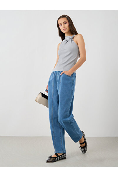 Styli بنطال جينز متوسط الارتفاع بجيوب