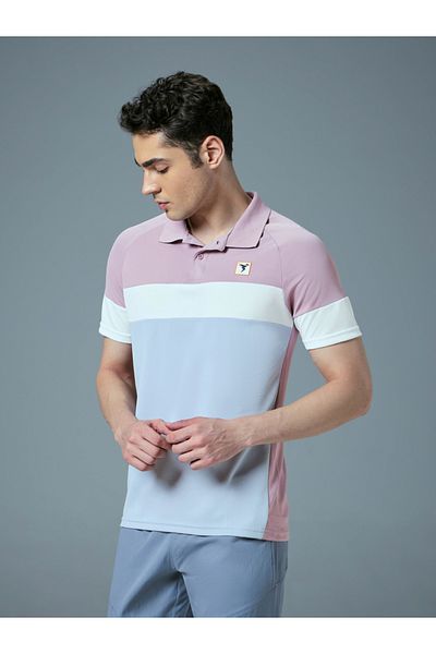 Technosport By Styli Color Block Short Sleeve Slim Fit Polo T-Shirt