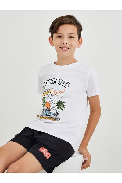 Styli Boys Graphic Print Short Sleeve T-Shirt