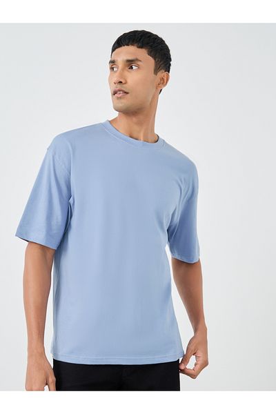 Styli Pure Cotton Crew Neck Oversized T-Shirt