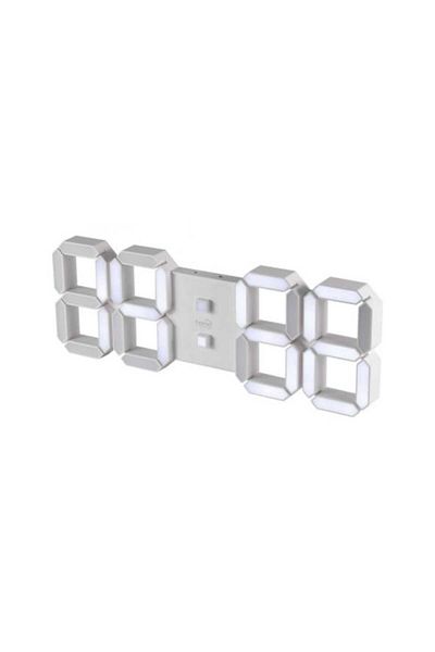 Powertoolsconcept Digital LED 3D Alarm Clock PowerToolsConcept, White, Compact Design