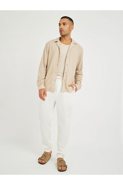 Styli Textured Balloon Fit Trousers with Drawstring